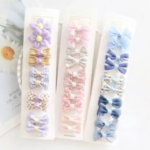 10 Stück süße Schleifen Baby Haarspangen Blumendruck Mädchen Prinzessin Haarnadeln Haarspangen Kinder Haarschmuck