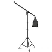 Kit de estudio fotográfico, trípode, soporte de luz, brazo cruzado con bolsa de peso, accesorios de estudio fotográfico, varilla de extensión, soporte de fondo de 53 -133CM