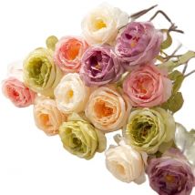 5 Stück künstliche Blumen, Karamell-Rosen, Blumensträuße, Weihnachtsdekorationen für Zuhause, Garten, Hochzeit, Kranz, Brautaccessoires, Ausverkauf