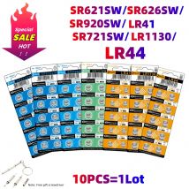 10PCS AG13 LR44 1,5 V Taste Batterien LR41 LR1130 LR626 SR621SW SR626SW SR920SW SR721SW Alkaline batterie Cell-münze für uhr Spielzeug