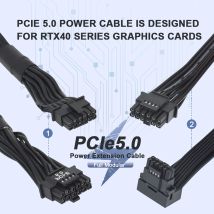 Für RTX3090Ti RTX4000 RTX4080 RTX409 Serie Modul 12Pin zu 16 (12 + 4Pin) PCIE5.0 GPU Power Kabel Ärmeln 12VHPWR Stecker