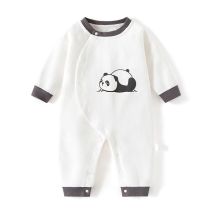 Unisex-Baby-Strampler aus Baumwolle für Frühling/Herbst, Jungen und Mädchen, langärmeliger Outdoor-Overall, weicher Body mit niedlichem Tiermotiv