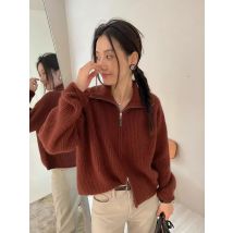 New 2025 high-end autumn and winter knitted women's lapel cashmere wool sweater casual short women's cardigan 100% wool sweater