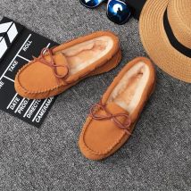 New Top Genuine Leather Non-slip Pregnant Flat Shoes Fashion Women Moccasins Plus Size Casual Loafers Winter Shoes