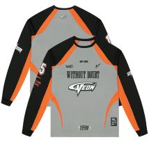 Atmungsaktives Langarm-Basketballtrikot mit Rundhalsausschnitt, schnell trocknendes Grafik-T-Shirt für Herren, Outdoor-Fitnessstudio-T-Shirt