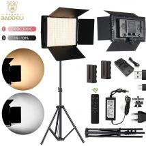 Luz LED de estudio fotográfico para juegos Youbute, iluminación de vídeo en vivo en cámara, 50W, grabación de vídeo portátil, lámpara de Panel de fotografía NPF550