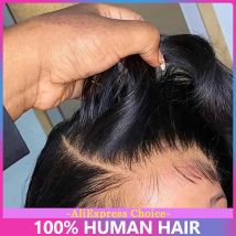 36 Zoll 13x4 13x6 transparente Spitze Front Perücken Knochen brasilia nische glattes Haar Perücken Spitze Frontal Perücke 4x4 Spitze Verschluss Echthaar Perücke