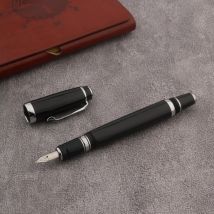 1 Stück Metall 313 Füllfederhalter Black Spin Art M Feder Business Büro Schulbedarf Schreibtintenstift