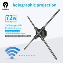 Proiettore ologramma ventola 3D 40-85 cm Controllo Wifi Display pubblicitario commerciale remoto Proiettore ologramma Trasmettere immagini video