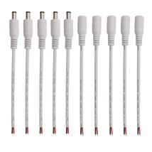 Weiß 5,5x2,1mm 12V DC Netzteil Adapter DC 5,5*2,1mm Stecker Weiblich Jack buchse Kabel Draht Zopf Stecker