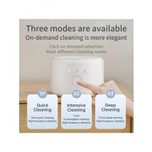 Ultrasonic Cleaner Machine, Automatic Denture Cleaner USB Rechargeable Cleaner with Cleaner, 3 Modes, for All Dental Appliance