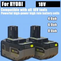 For RYOBI high-performance lithium battery 18V low self discharge suitable for all tools P109 P108 P107 RB18L20