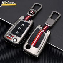 Legierung Auto Schlüssel Fall Abdeckung Für VW Volkswagen Golf 7 MK7 Tiguan MK2 T-roc T-cross Skoda Octavia Kodiaq Karoq Sitz Ateca Leon Fob