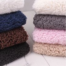 Lamb Velvet Plush Fabric - 100% Cotton Warm & Soft for DIY Clothing & Home Textiles Quilting (by Meter)