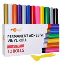 12/8 Confezione HTVRONT 12inX5ft Multi Color Rotoli di Vinile Adesivo Permanente per Cricut Craft FAI DA TE Tazza di Vetro Cassa Del Telefono Complementi Arredo Casa regalo