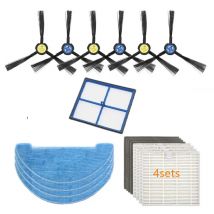 Vacuum Cleaner Side Brushes Dust Primary HEPA Filter Mop Cloths Rags for ZACO V80 V85 Robotic Vacuum Cleaner Parts Replacement