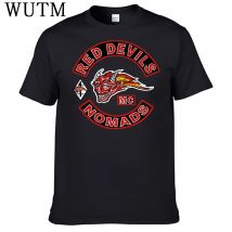 Red Devels Mc T-Shirt, 100 % Baumwolle, Top-Angebote