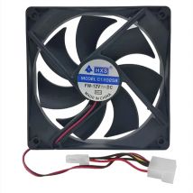 Custodia per computer PC 12025s 12 cm 120 mm 120x25 mm DC 12 V nero 4 pin maschio/femmina Ventola di raffreddamento