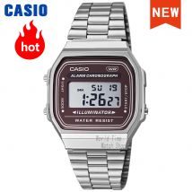 Casio-Uhr für Herren, kleine quadratische Uhr, trendige Stile, Edelstahlarmband, wasserdicht, Neu für 2025, Herrenuhr