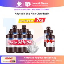 ANYCUBIC Żywica UV o wysokiej przezroczystości 405nm Żywica fotopolimerowa Długotrwała przejrzystość do drukowania Photon MONO X 3d Przezroczyste materiały