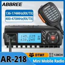 ABBREE AR-218 25W Mini Mobile Radio Dual Band VHF UHF 128CH DTMF High Power Walkie Talkie Comunicador Transceiver Auto radio