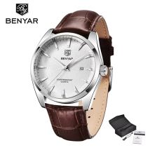 BENYAR Männer 2025, Quarzuhr, Top-marke, Luxus, neue Vintage-Lederuhr, Business, wasserdicht, Kalender, leuchtende Sport-Armbanduhr