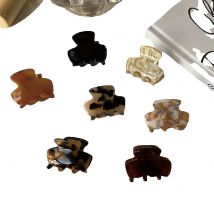 1Pcs Sweet Small Mini Hair Claw Clip For Women Tortoiseshell Mutiple Barrette Acrylic Geometric Hairpin Acetate Hair Accessories