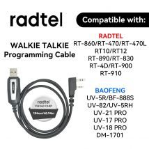 Cavo di programmazione Radtel per Radtel RT-4D RT-900 RT-470x RT-860 RT-4D RT-890 RT-900 RT-920 Walkie Talkie per Baofeng UV-5R K5