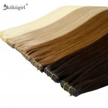 Genius Weft Human Hair Extensions 50G Remy Human Hair Invisible Brazilian Hair Extensions Hair Bundles