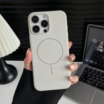 Flüssige Silikon-Matte-Hülle für iPhone 16 15 14 Plus 13 12 11 Pro Max X XR XS Max magnetisch für Magsafe stoßfeste weiche Rückseite