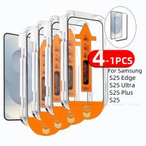 4/3/2/1 szt. Szkło Hartowane do Samsung Galaxy S25, Pełne Pokrycie Ekranu, Bezpyłowe, Ochrona Ekranu Samsung S25 Ultra, Samsung S25 Edge