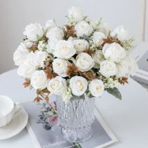 8 Köpfe 30cm Rose rosa Seide Bouquet Pfingstrose künstliche Blumen für Hochzeit Wohnkultur Indoor Outdoor Hintergrund Wand gefälschte Pflanzen