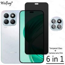 Protezione dello schermo privacy per Honor X8b Vetro temperato anti-spia per Honor X8b Obiettivo della fotocamera Pellicola in vetro per Honor X8b Vetro da 6,7 pollici