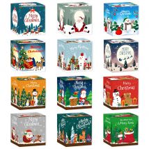 12/6 stücke Frohe Weihnachten Geschenk boxen Santa Claus Elch behandeln Keks Süßigkeiten Verpackung Box für Weihnachten Neujahr Party Dekor Weihnachten Navidad