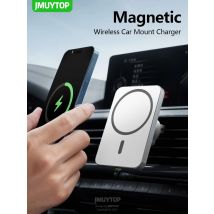 Cargador de coche inalámbrico magnético de 15W, soporte de carga inalámbrica rápida para iPhone 15, 14, 13 Pro Max, adsorción