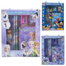 6 pezzi/set set di cancelleria Frozen Mickey Stitch regali scolastici con temperamatite gomma per taccuino righello