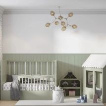 Hellgrüne Wandverkleidung, untere Wandtapete für Kinderzimmer, Tapeten zum Abziehen und Aufkleben, selbstklebend, 50 cm**112 cm