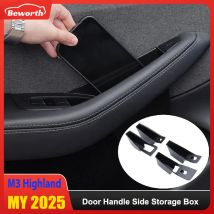 for Tesla Model Y Juniper 2025 Launch Model 3 Highland 2024 Door Side Storage Box Handle Pocket Passenger Storage Tray Container