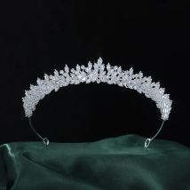 Prinzessin Hochzeit Diademe Kronen Braut Stirnbänder cz Zirkonia Braut Krone Kopfschmuck Geburtstags feier Abschluss ball Haarschmuck Kopf bedeckung