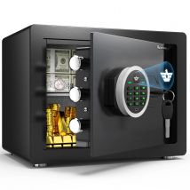 Kavey 32L Safe Tresor, Mobeltresore mit digitalem Tastenfeld e dualem Sistema di allarme, Geldkoffer mit Stummschaltmodus