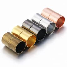 5 pz/lotto Chiusure Magnetiche In Rame Metallo Cilindrico Forte Fibbia Magnetica Catenacci Per La Produzione di Gioielli Collana Bracciale Connettori