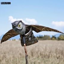 Prowler-Eulen-Köder mit beweglichen Flügeln – realistische Eule, Vogelscheuche, Vogelschrecken – Pflege, Vögel, Nagetiere, Schädlinge, Gartendekoration
