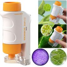 60-120X Mini microscopio tascabile Kit Ragazzo Ragazza Esplorazione Regalo Microscopio tascabile Mini microscopio portatile per esperimenti scientifici