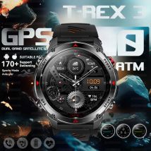 2025 Neue T-Rex 3 GPS-Sport-Smartwatch für Herren, integrierte Dualband-GNSS-Höhenmesser, Barometer, Kompass, Militärqualität, Smartwatch für Herren