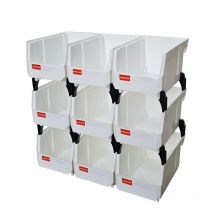 V2 White Color 200*130*110mm Workshop Goods Shelves Organizer Bin Stackable Multi Tools Organizer Box Garage Supplies(9pcs)