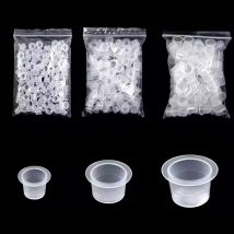 Permanent Make-Up Pigmente Tinte Kappe 100Pcs 9/12/15MM Größe Einweg Microblading Tattoo Ink Cups Caps PMU Zubehör Tasse
