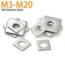 M3 m4 m5 m6 m8 m10 m12 m14 m16 m18 m20 din436 304 Edelstahl-Unter leg scheibe verdicken quadratische Dichtung Vorhang fassade Unter leg scheibe Metallring