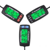 RPM-Motorbetriebsstundenzähler Motorrad-Zähler Induktiver Tachometer mit Alarmfunktion Hintergrundbeleuchtung Rücksetzbarer Tacho-Stundenzähler für ATV Rasenmäher Jetski Pi