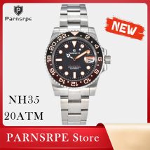 Parnsrpe SD1953 Herren-Taucheruhr, schwarzes Zifferblatt, Roségold, Keramiklünette, NH35, Automatikuhr, 200 m wasserdicht, Saphirglas