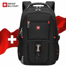 Zaino da uomo impermeabile zaini per Laptop da 15.6/17 pollici borse da viaggio per la scuola zaino da lavoro di grande capacità in stile svizzero Mochila SWISS MILITARY